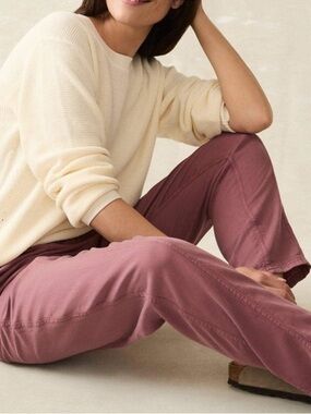 Faherty Women's Cropped Pants in Dusty Rose